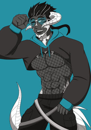 Lineart Colored, Simple Shading, Half Body
