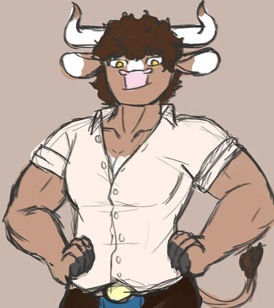 Sketch Colored, Half Body